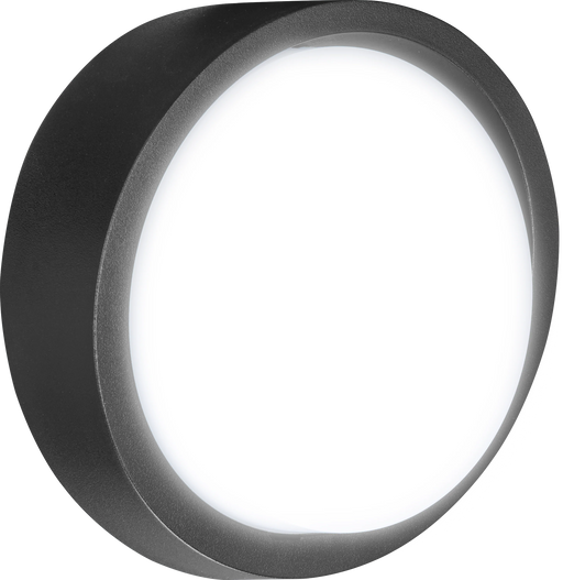 Luceco Liptus Decorative Outdoor Bulkhead Wall Light with Colour Change (CCT), LED Exterior Lighting, Black, 220mm, IP65, 15W, 1350lm