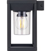 Luceco Azurar Coach Lantern - Filament Decorative Solar Wall Light with PIR Motion Sensor, Outdoor Lantern, Exterior Lighting, LED Bulb Included, Black, IP54, 2.7W, 220lm, 3000K