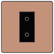 BG Electrical Evolve Polished Copper - Single, 2 way touch, 200W, secondary