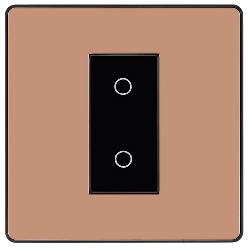 BG Electrical Evolve Polished Copper - Single, 2 way touch, 200W, secondary