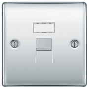 BG Electrical Nexus Metal Polished Chrome - Single, RJ45 data socket