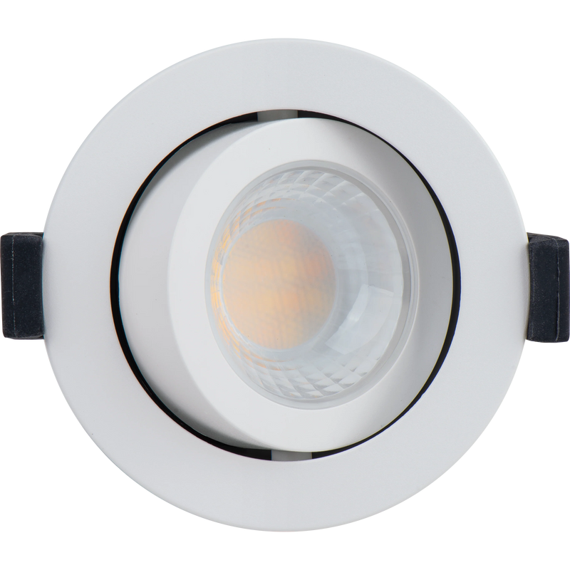 Luceco Ftype MK2 Fire Rated Downlight 4W/6W 690lm Power Change & CCT Change 3000K / 4000K Dim2Warm IP20 White - Adjustable - Pack of 1