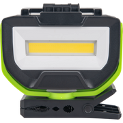 Luceco Clamp - Twin Panel LED Worklight with Magnetic Clamp and USB Power Bank, Rechargeable, Fully Rotating and Tilting Inspection Light, Folding, High Capacity Battery, IP54, 30W, 2500lm, 6500K,