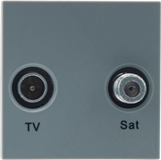 BG Electrical Euro Module - TV and satellite - IEC male radio IEC female