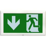 Luceco Exit Box - Tempus Exit Box 3hr Emergency Maintained C/w Down Legend