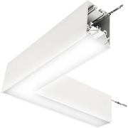 Luceco Contour Suspended - Contour 314mm suspended 90° connector module 600lumens with fixed output driver finished in white
