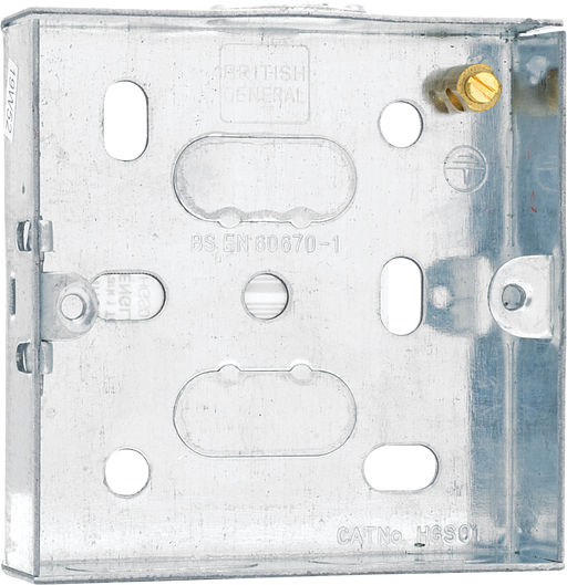 BG Electrical Contractor - Steel Knockout Box, Single, 16mm