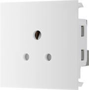 BG Electrical Euro Module - 2A round pin, unswitched socket