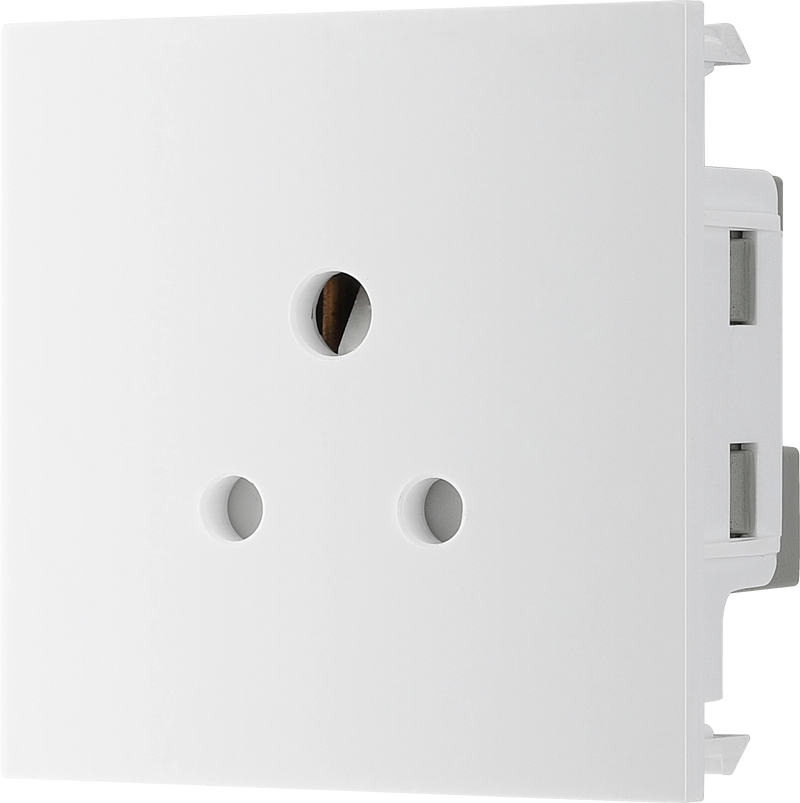 BG Electrical Euro Module - 2A round pin, unswitched socket