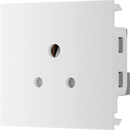 BG Electrical Euro Module - 2A round pin, unswitched socket