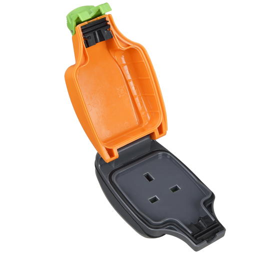 Masterplug Outdoor - 1 Socket, 13A, Orange