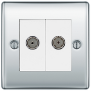 BG Electrical Nexus Metal Polished Chrome - Double, co-axial