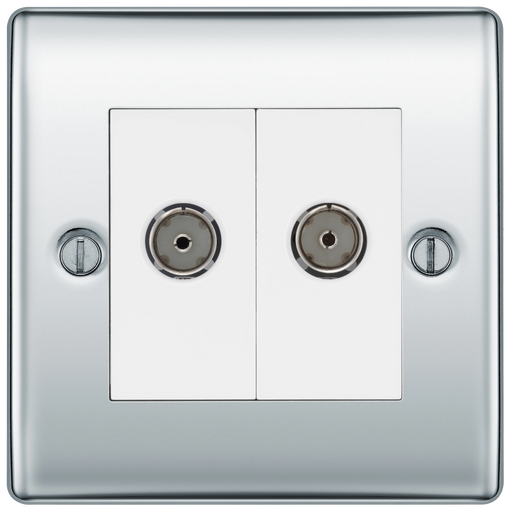 BG Electrical Nexus Metal Polished Chrome - Double, co-axial