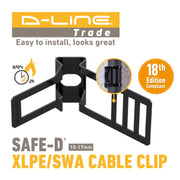 D-Line Fire Clip - Adjustable Cable Clip 10-17mm - Black (Box of 100)