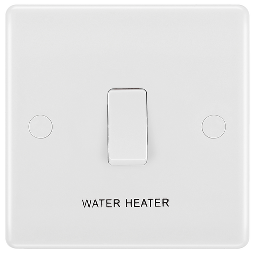 BG Electrical 800 Series - 20A, double pole, marked "water heater", with flex outlet