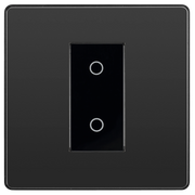 BG Electrical Evolve Black Chrome - Single, 2 way touch, 200W, master