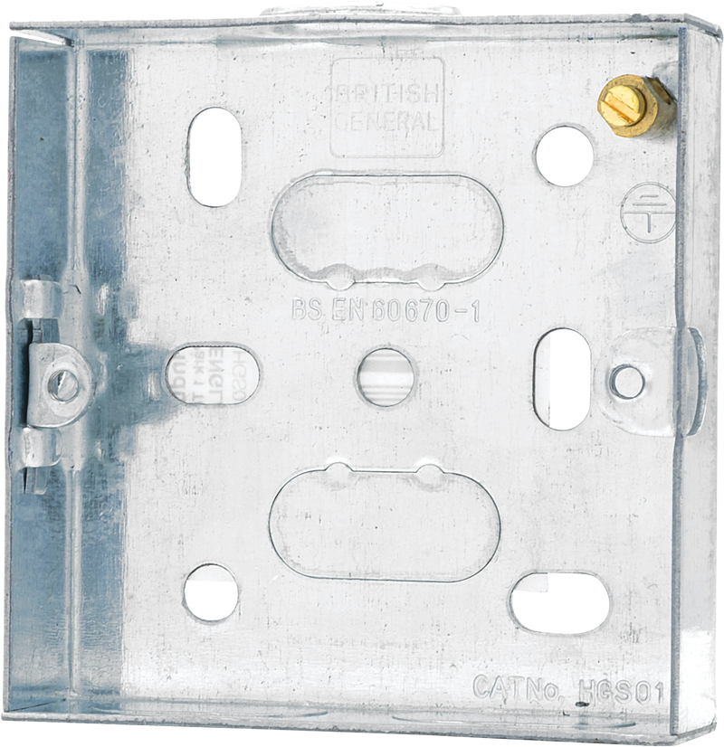BG Electrical Contractor - Steel Knockout Box, Single, 16mm