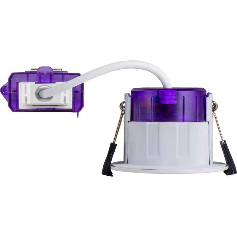 Luceco Ftype Ultra Fire Rated Downlight 4W/6W 690lm Power Change & CCT Change 3000K / 4000K Dim2Warm Dimmable IP65 White - Regressed