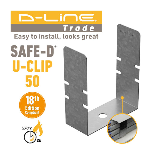 D-Line Fire Clip - Safe-D U-Clip 50 (Pack of 50)