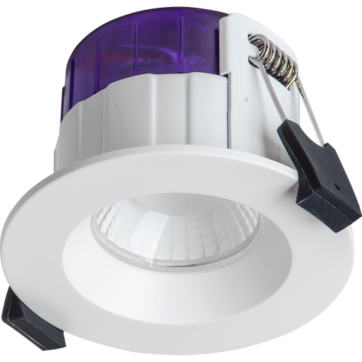 Luceco Ftype Ultra Fire Rated Downlight 4W/6W 750lm Power Change & 4Colour CCT 2700K, 3000K, 4000K, 6000K Dimmable IP65 White - Regressed