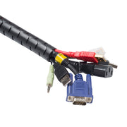 D-Line Cable Tidy - Cable Zipper, Black - 2.5m, 25mm dia.