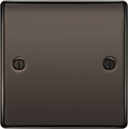 BG Electrical Nexus Metal Black Nickel - Single, blank plate