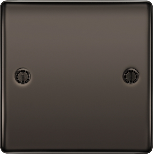 BG Electrical Nexus Metal Black Nickel - Single, blank plate