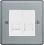 BG Electrical Metal Clad - Double, telephone socket, secondary
