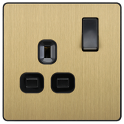 BG Electrical Evolve Satin Brass - Single, switched, single pole