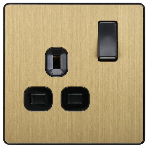 BG Electrical Evolve Satin Brass - Single, switched, single pole