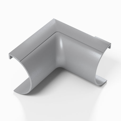 D-Line Trunking - 50x25mm Aluminium-Effect Internal Bend
