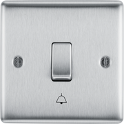 BG Electrical Nexus Metal Brushed Steel - Bell Push Switch