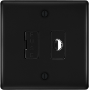 BG Electrical Nexus Metal Matt Black - Unswitched and fused with flex outlet
