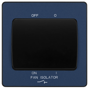 BG Electrical Evolve Matt Blue - Triple pole fan isolator
