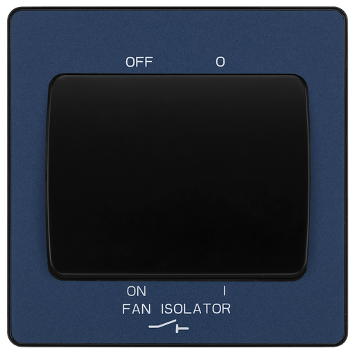 BG Electrical Evolve Matt Blue - Triple pole fan isolator