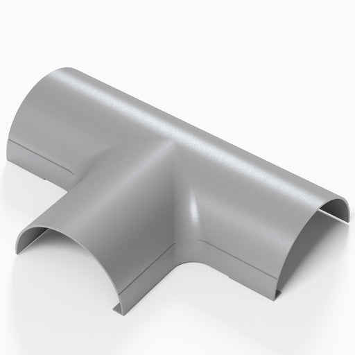 D-Line Trunking - 50x25mm Aluminium-Effect Equal Tee