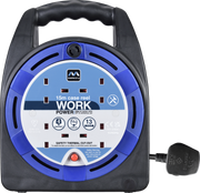 Masterplug Work - 15m, 4 Sockets, 13A, Blue