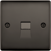 BG Electrical Nexus Metal Black Nickel - Single, RJ11 telephone socket