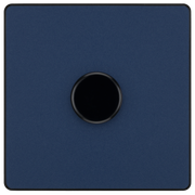 BG Electrical Evolve Matt Blue - Single, 2 way push 200W