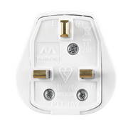 Masterplug Basic - 13A, White with Handle