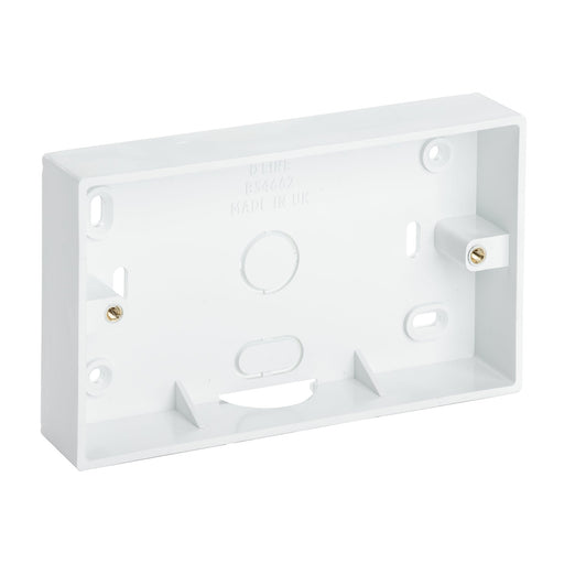 D-Line Trunking - Twin Surface Box, White - 28mm depth