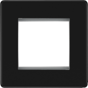 BG Electrical Flatplate Screwless Matt Black - 2 module - square