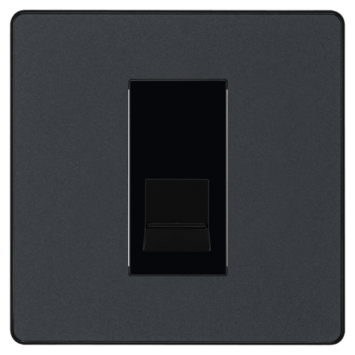BG Electrical Evolve Matt Grey - Single, telephone socket, master