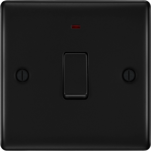BG Electrical Nexus Metal Matt Black - 20A, double pole, with indicator