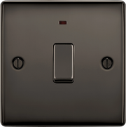 BG Electrical Nexus Metal Black Nickel - 20A, double pole, with indicator