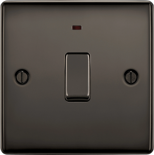 BG Electrical Nexus Metal Black Nickel - 20A, double pole, with indicator