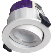 Luceco Ftype Ultra Fire Rated Downlight 4W/6W 690lm Power Change & CCT Change 3000K / 4000K Dim2Warm IP20 White - Adjustable