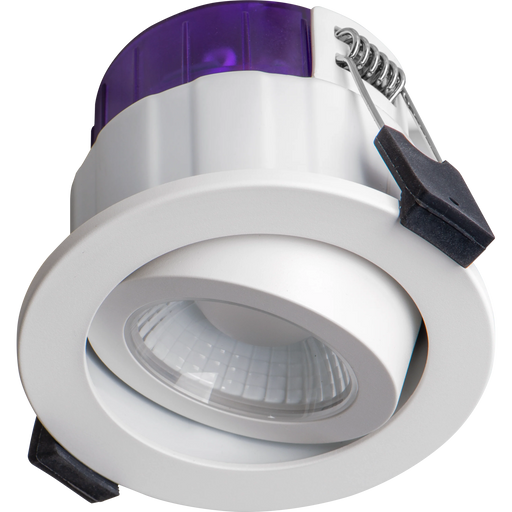 Luceco Ftype Ultra Fire Rated Downlight 4W/6W 690lm Power Change & CCT Change 3000K / 4000K Dim2Warm IP20 White - Adjustable