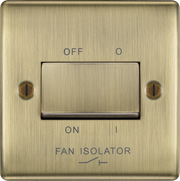 BG Electrical Nexus Metal Antique Brass - Triple pole fan isolator