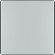 BG Electrical Flatplate Screwless Polished Chrome - Single, blank plate